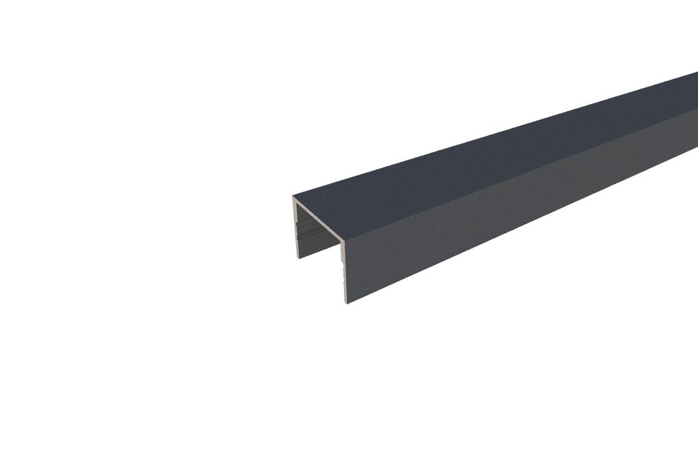 Profil inchidere lamela gard, 20x20mm, Aluminiu